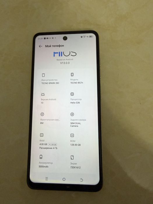 Telefon sotiladi tecno spark