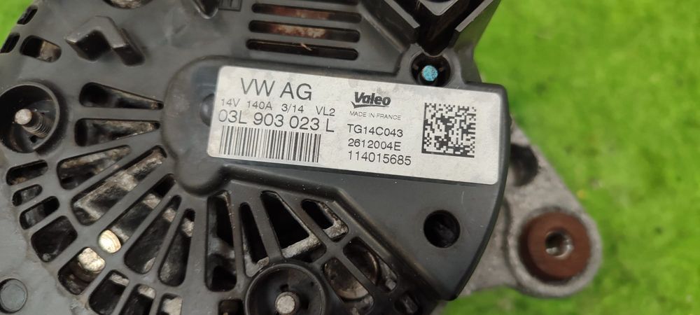 ALTERNATOR VW GOLF 7 1.6 TDI 2012–2020 COD OEM 03L903023L / TG14C043 / 2612004E (5A2)