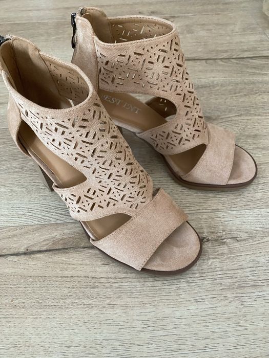 Botine de vara dama roz pudra