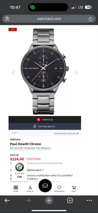 Часы PAUL HEWITT оригинал сохот