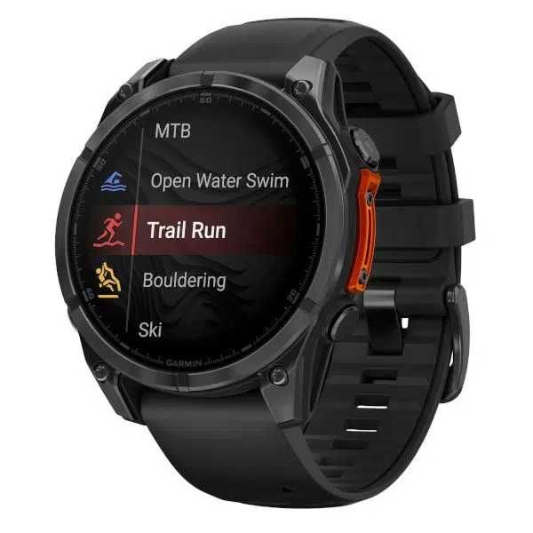 Garmin Fenix 8 GPS 47mm Silicon Black Band – Black