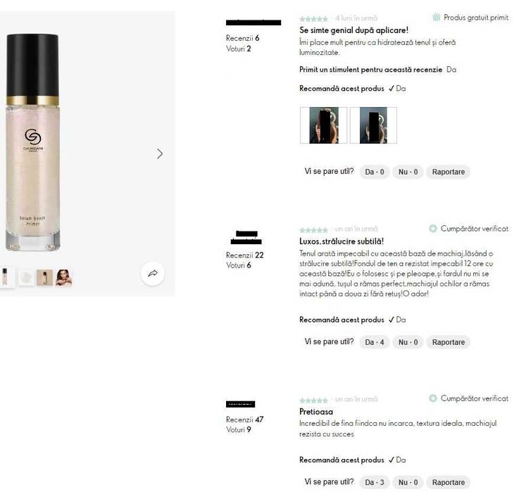 Bază de machiaj infuzată cu ser Giordani Gold (Oriflame)