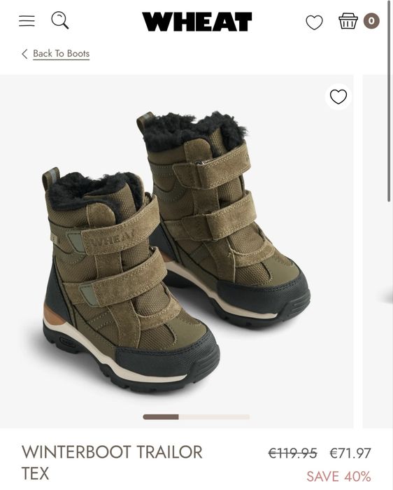 Зимние ботинки Wheat в отличном состоянии