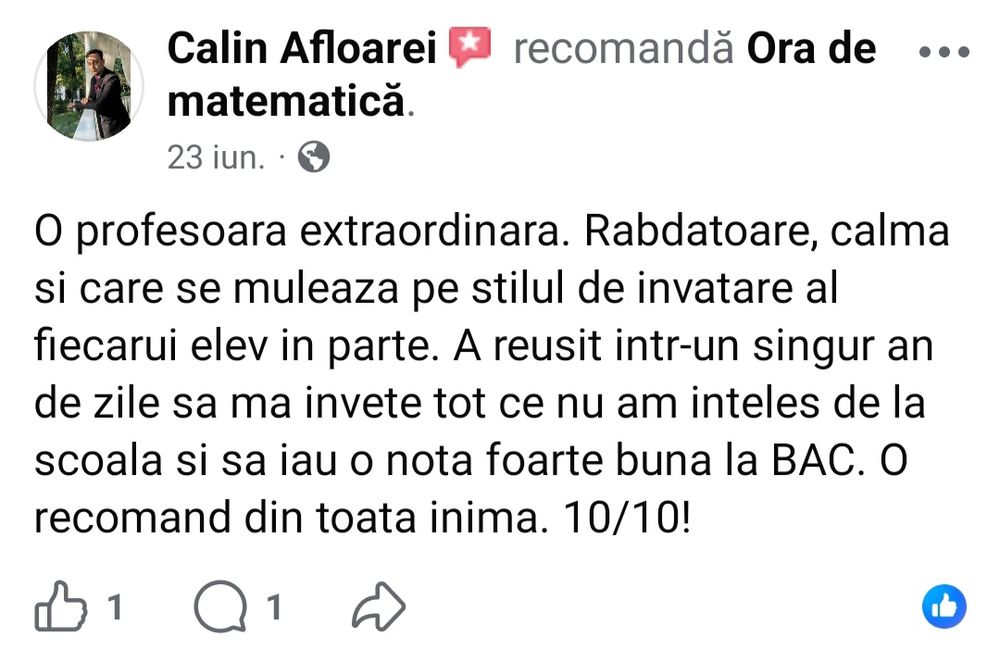 Meditații/cursuri matematică