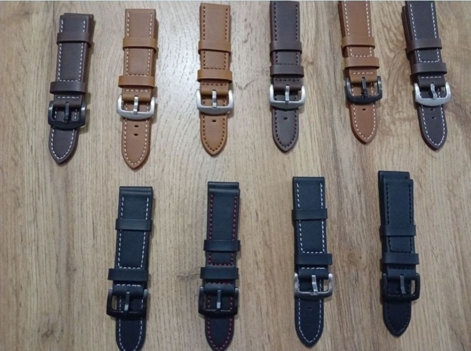 curea ceas piele naturala maro inchis deschis negru 24 mm 24mm noua