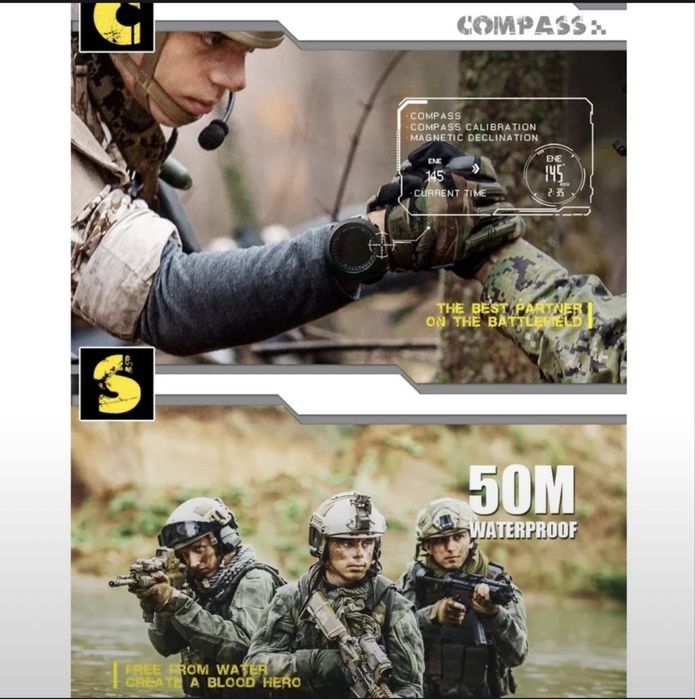 NORTH EDGE Новый тактические часы! Многофункциональный.