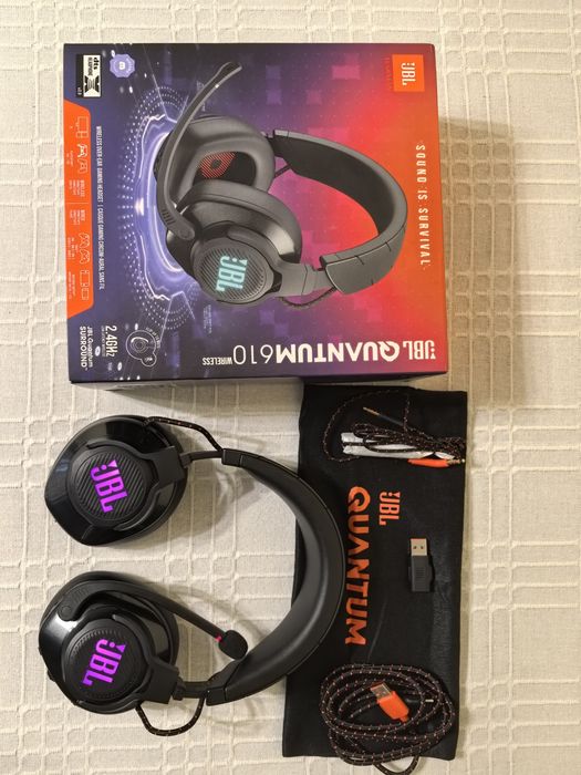 Căști Gaming JBL Quantum 610 Wireless + Jack 7.1 | Casti PC, PS4, PS5
