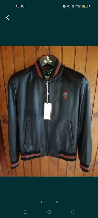 Geacă nouă Gucci S piele naturala bărbați