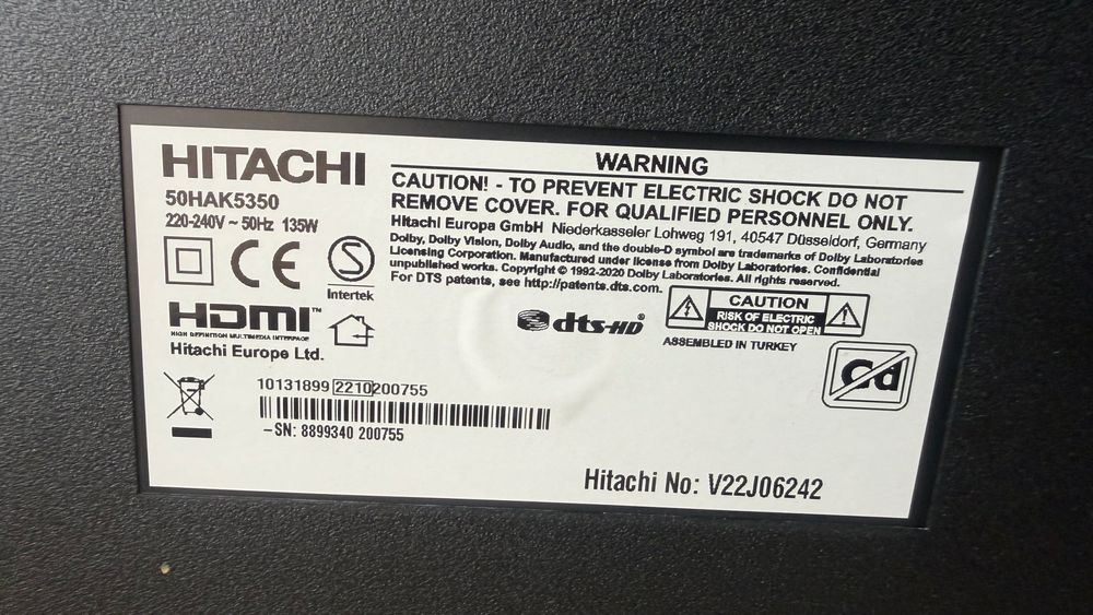 HITACHI Телевизор за части-50”