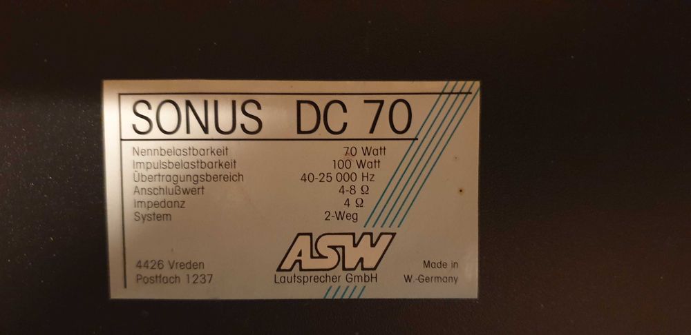 Boxe ASW Sonus DC 70 Difuzoare