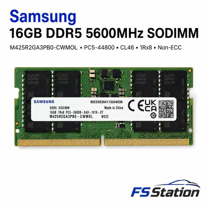 SO DiMM SAMSUNG DDR 5 32GB (2*16GB) 5600 Mhz
