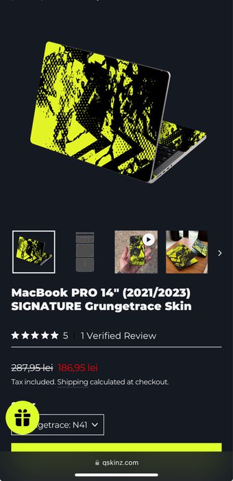 Vand 2 buc skin autocolant MacBook Pro 14’ M1