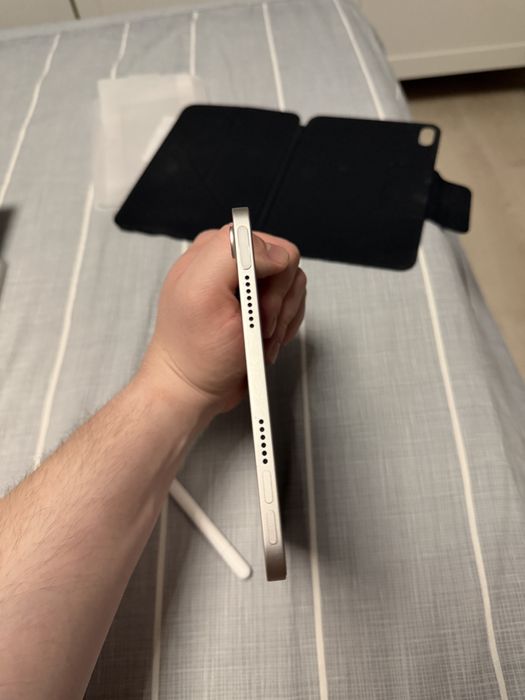 iPad Mini 7 (A17 Pro) Starlight 128GB + Apple Pencil + Husă Pitaka + Folie paperlike
