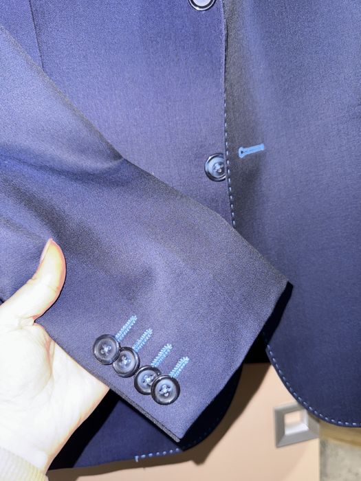 Costum întreg sacou pantaloni Tata & Fiul M bleumarin albastru