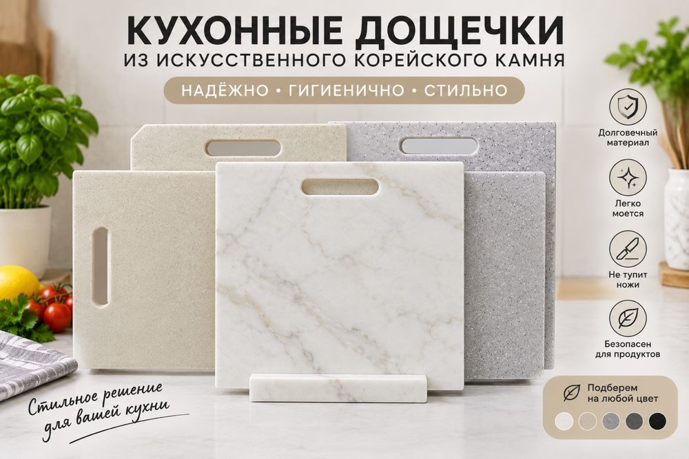 Кухонные дощечки каменные