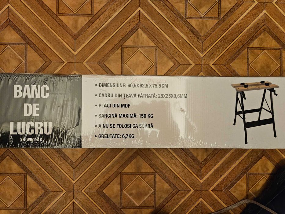 Banc masa de lucru Dedeman pliabil, capacitate max 150kg