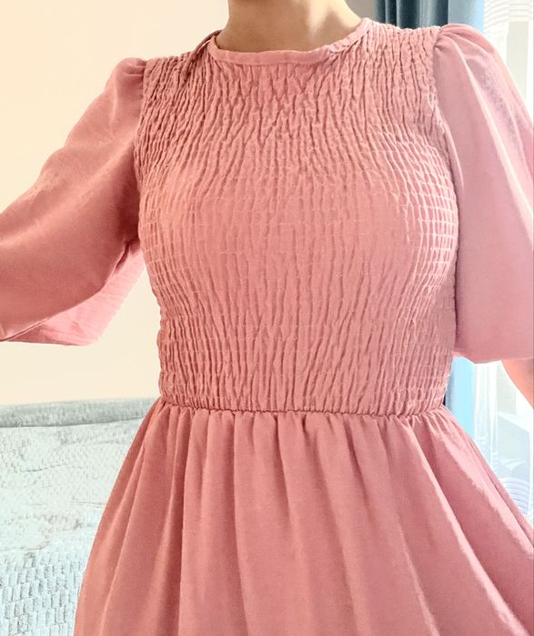 Розовое платье.длинное