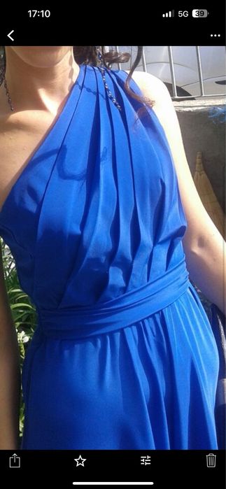 Шаферска синя рокля