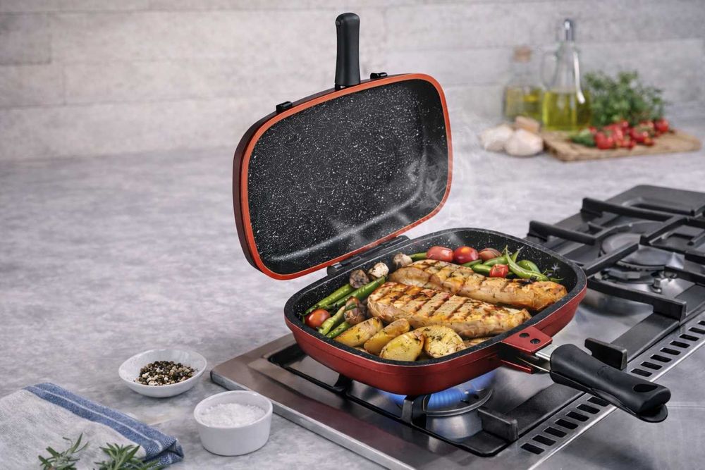 Royalty Line Tigaie Dubla Grill Marble 28 cm