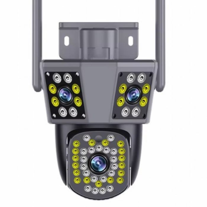 Тройна камера за наблюдение, работи с WiFi, 9 MP,Ultra HD
