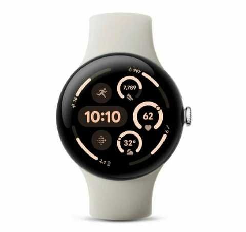 Google Pixel Watch 3 aqlli soati, 45 mm, Wi-Fi, Tasmasi oq