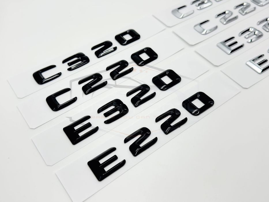 Mercedes надпис e320, e220, c320, c220, бадж, емблема