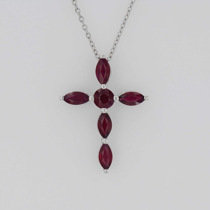 Lant cu cruce din aur alb 18k cod 9400+9401; 9402+9403