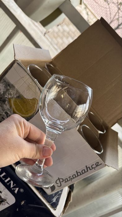 Бокалы для вина прочих напитков.  Новый.