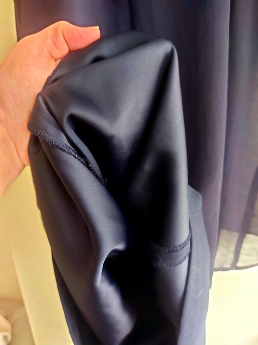 Тъмносиня лятна рокла,размер М отговаря