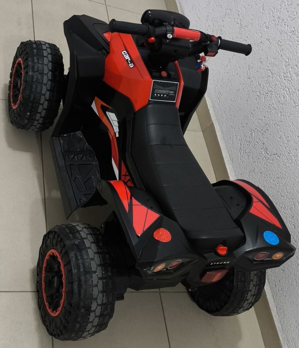 ATV copii Homcom 12v 12ah Bluetooth radio casca bonus