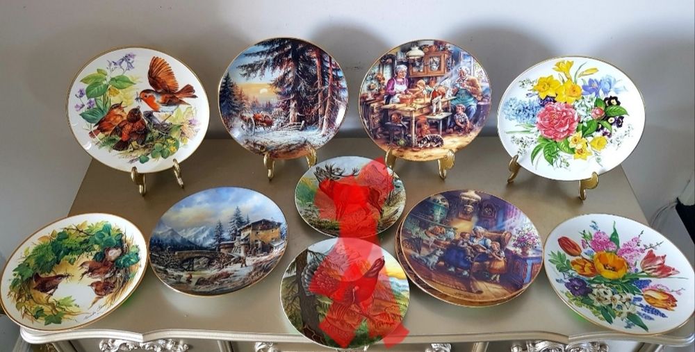 Farfurii vechi decorative din porțelan