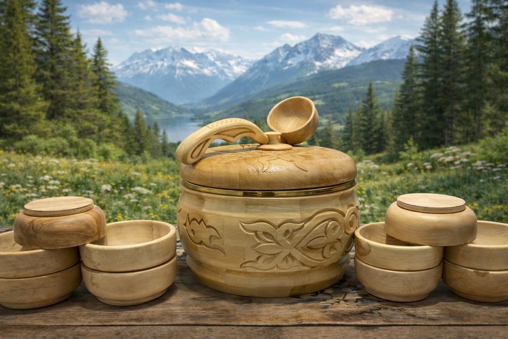 Қымызница 5 литр 10 шт кесе