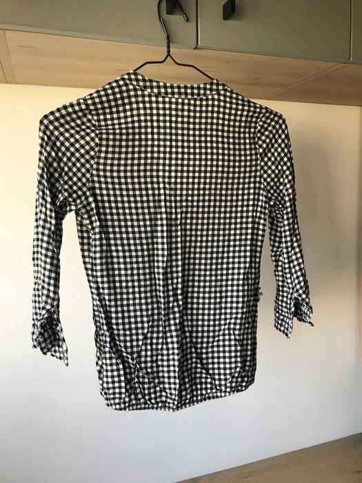 Cămașă de damă Cămășuță în carouri alb negru