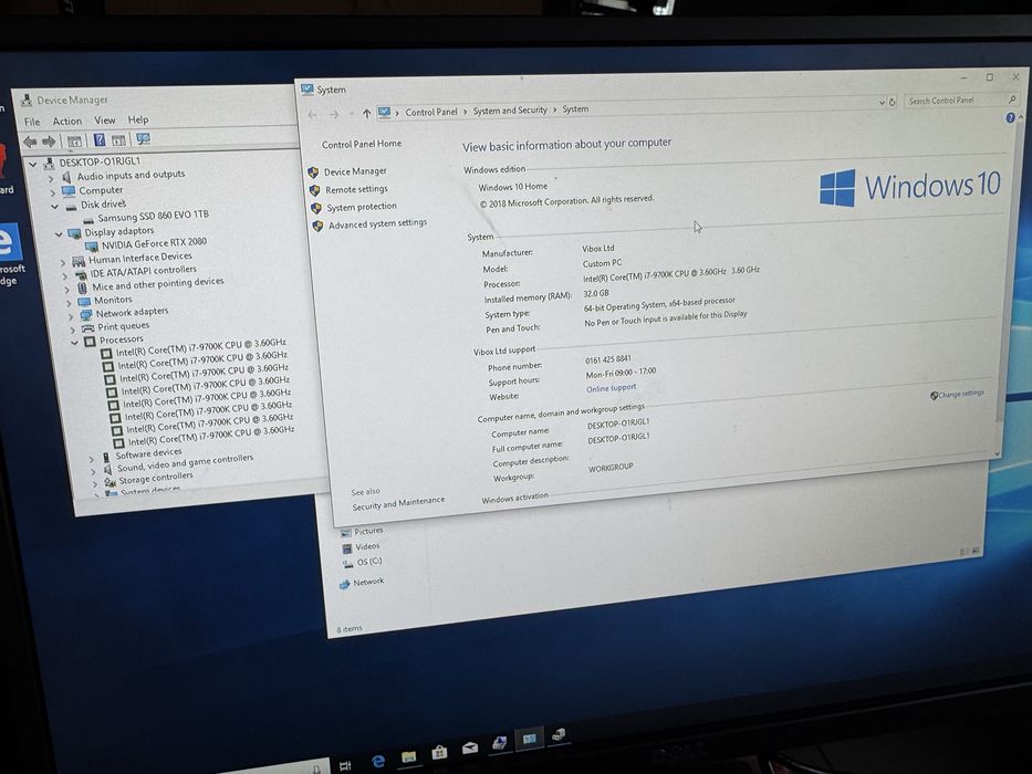 НОВ геймърски компютър i7 8х3.6ghz/32ram/8video/ssd1tb+hdd3tb