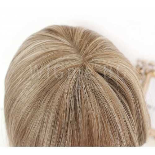 Дълга руса перука на вълни с бретон Беатрис