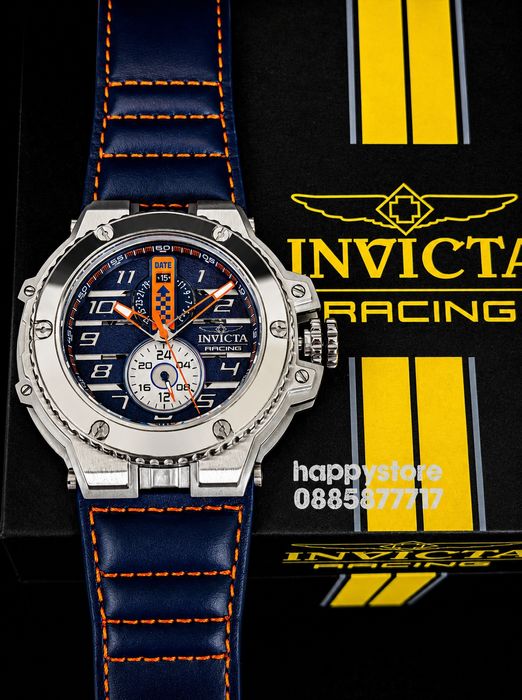 INVICTA Racing Downforce silver/blue 56 mm, Инвикта нов ръчен часовник