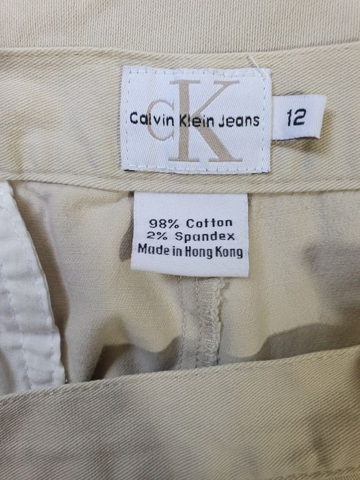 Pantaloni damă Calvin Klein Jeans – bej – mărimea 12 US / 42-44 EU