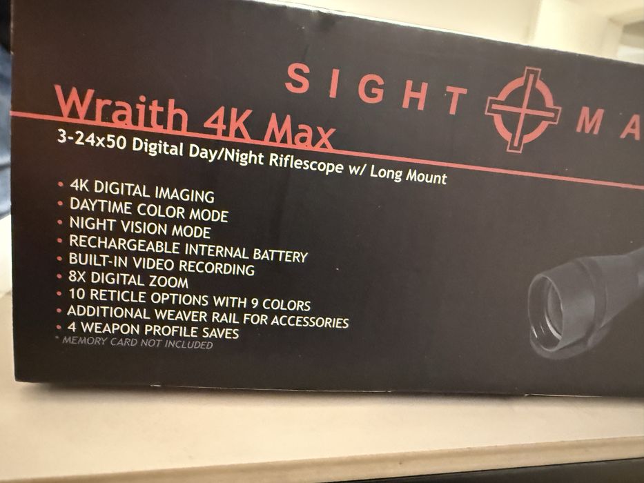 Цифров дневно-нощен прицел Sightmark Wraith 4K Max 3-24×50