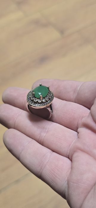 Inel din argint smarald