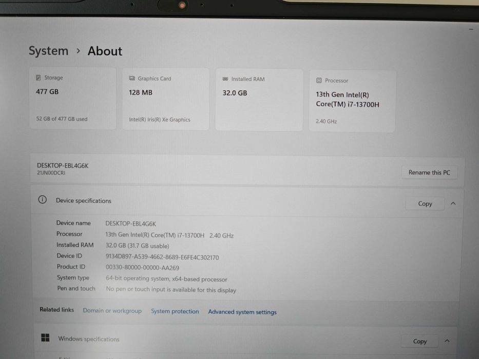 Laptop Lenovo ThinkPad E16 \ i7-13700H