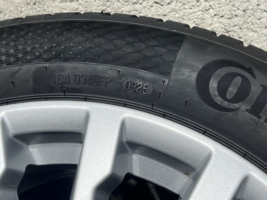 Set 4 roti complete cu anvelope noi allseason Continental Contact2 dimensiune 215/55R17 jante 5x112 R17 pentru gama Skoda Vw Audi impecabile, pret FIX