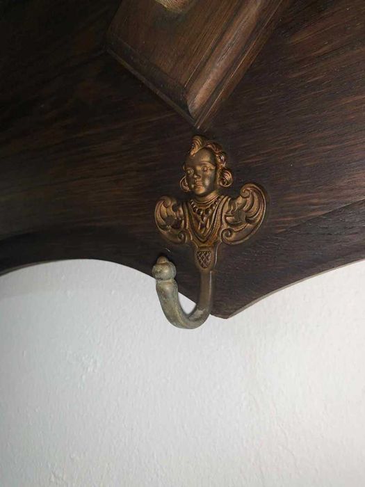 Cuier pentru cabana vanatoreasca cu 5 carlige din bronz