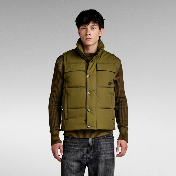 Оригинална грейка G-star Raw Foundation S елек мъжки джи стар