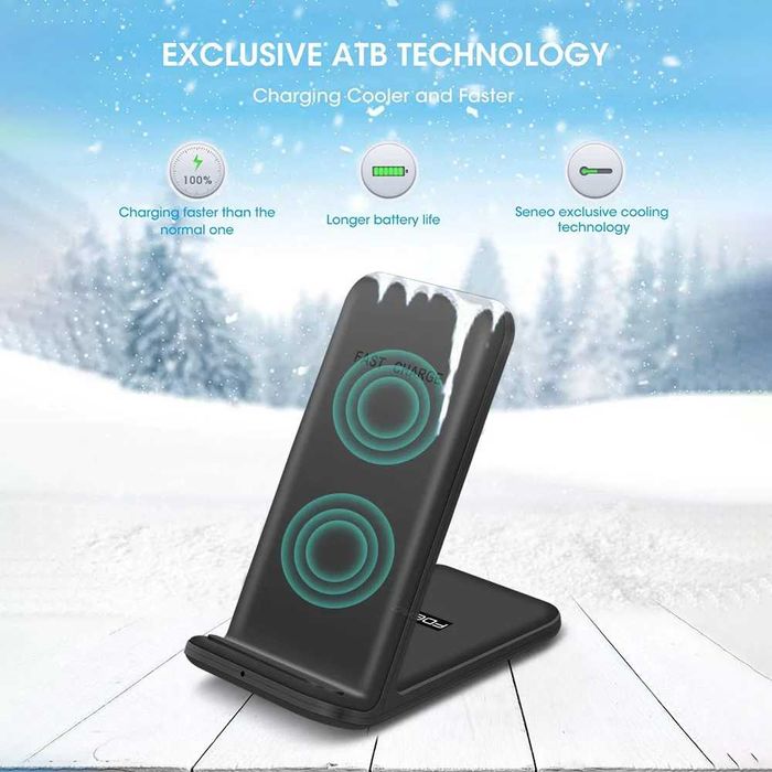 Incarcator wireless fast charge 15W compatibil Samsung, iPhone, Huawei