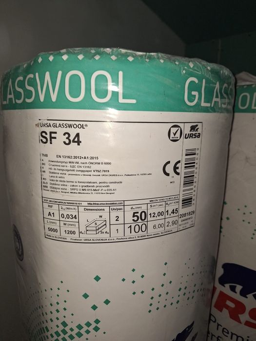 Vata minerală Ursa si Isover 9 baloti