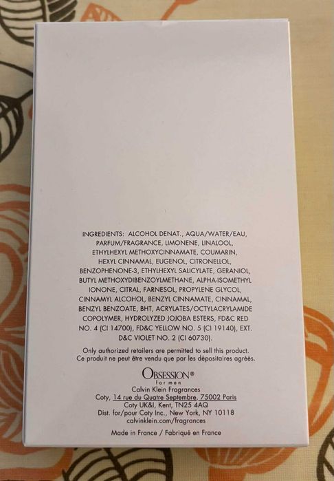 Продавам мъжки парфюм Calvin Klein Obsession