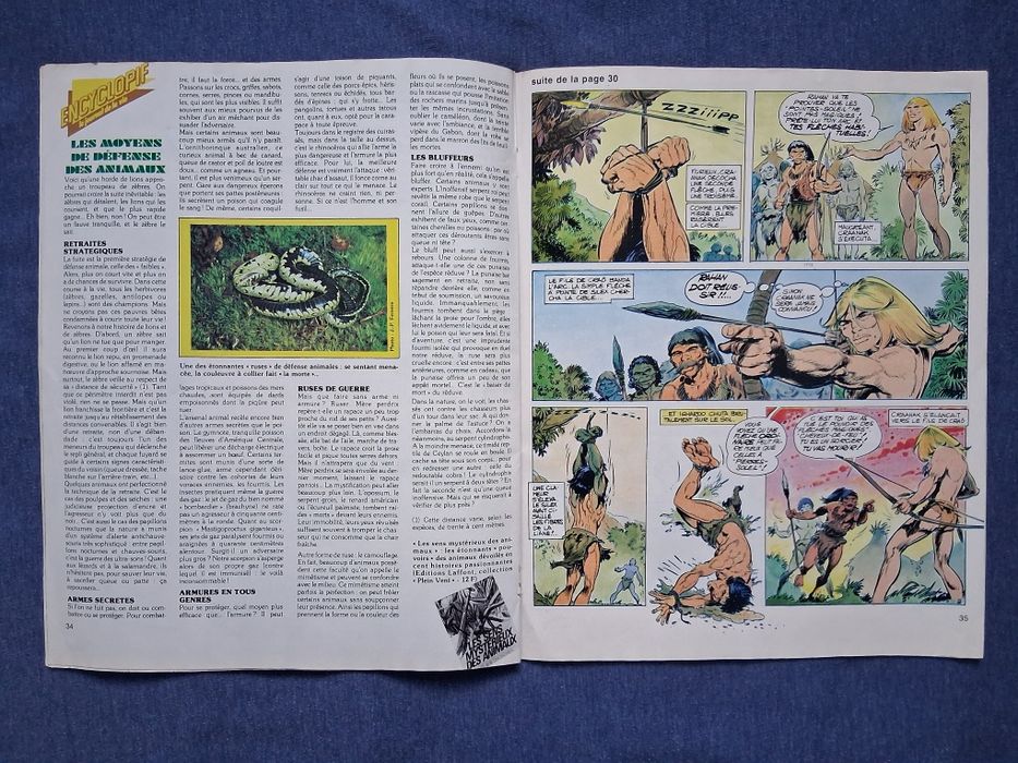 Старо Френско Списание Pif Gadjet 477 Брой Rahan /  1978 год.