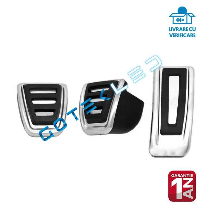Set Pedale din oțel inoxidabil pentru Volkswagen, Skoda, Seat
