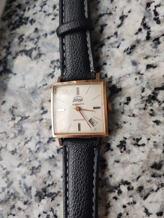 Ceas mecanic Phillipe rectangular.