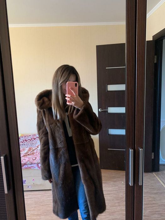 Шуба норковая цельная